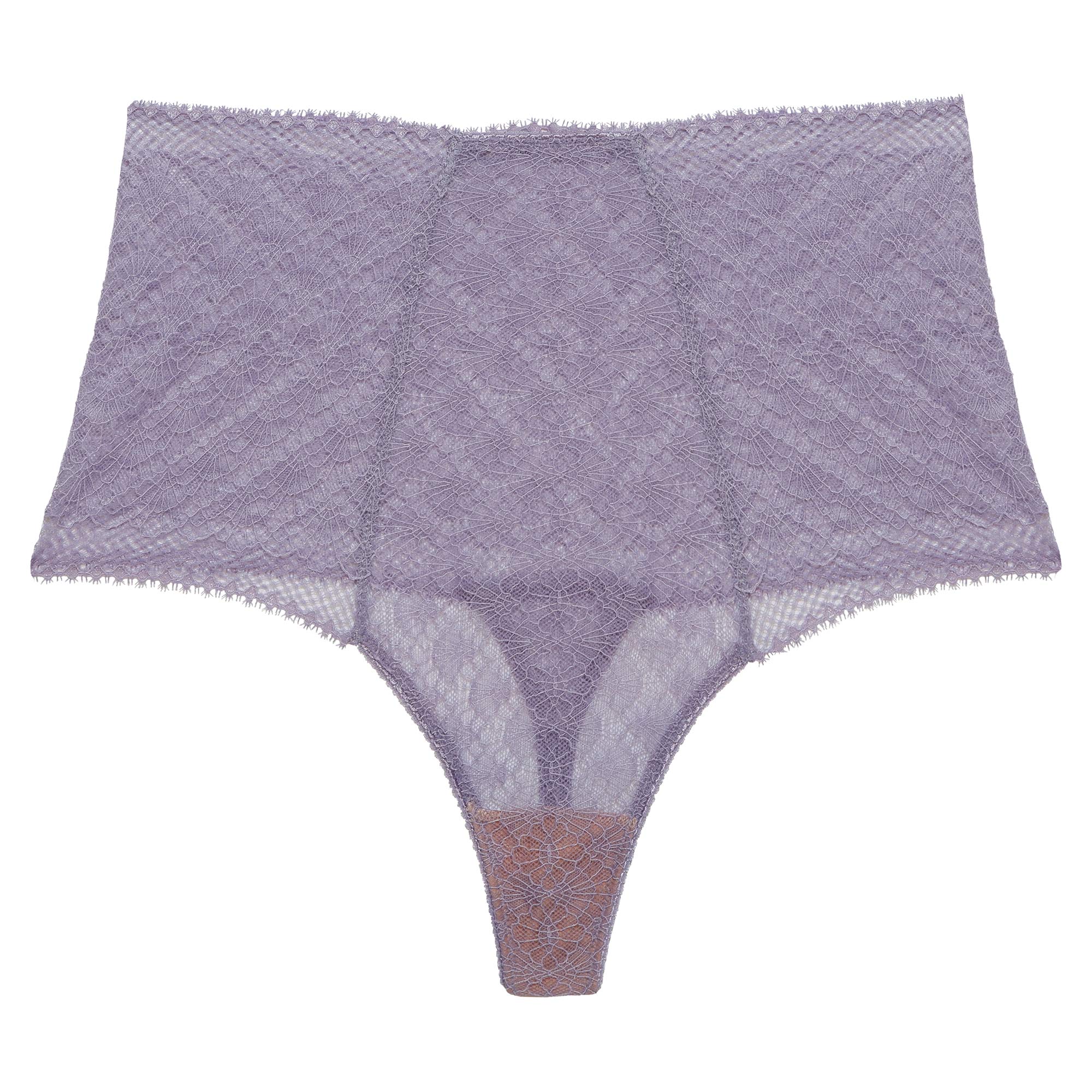 Entyinea Underwear for Women Stretch Lace Hipster Panties Purple L 