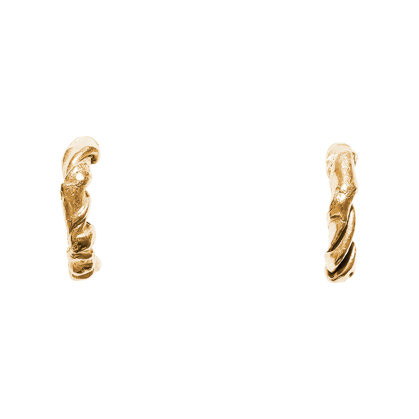 BORN BY THE SEA SMALL HOOPS GOLD PLATED