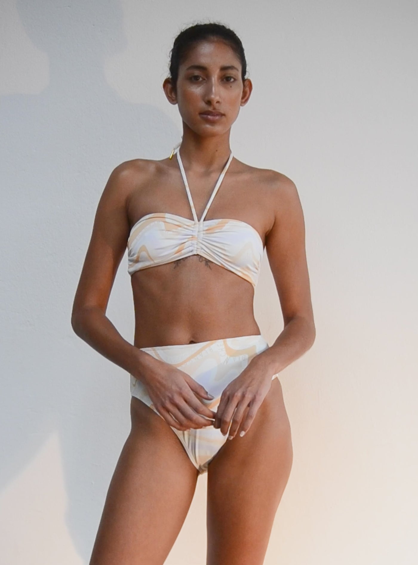 Short video of our model in Brigitte Bikini Bandeau.