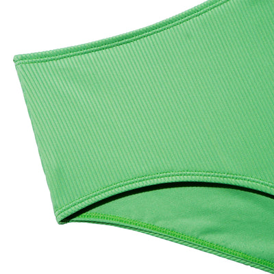 A close up of our Adrianna Bikini Hipsters Lime. Detailed picture.