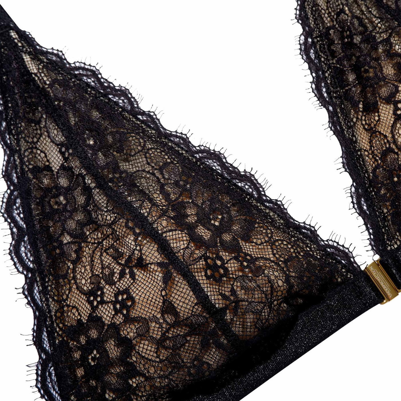 A close up of our Amy Bra Black. Detailed picture. 