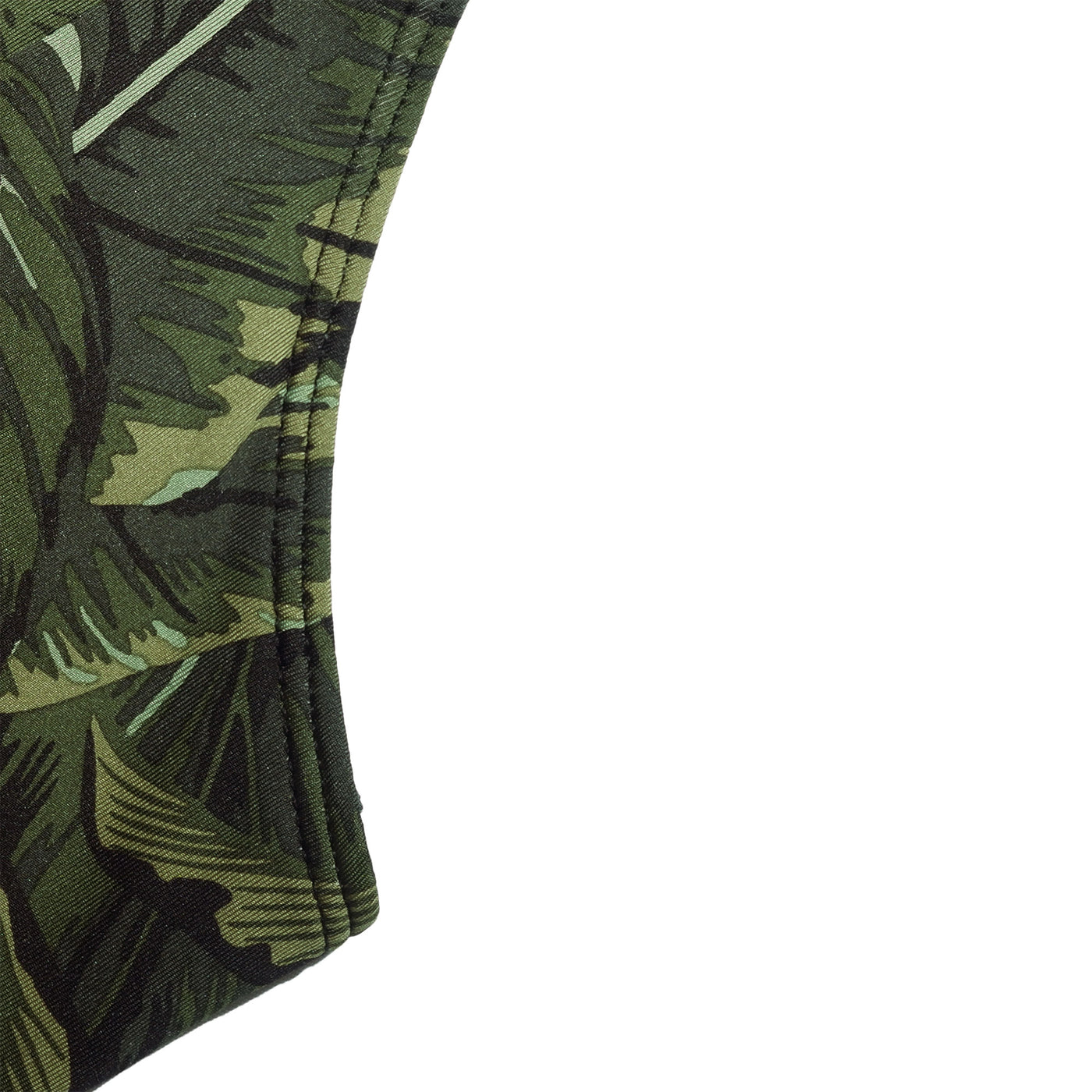 A close up of our Bianca Bikini Bra Green. Detailed picture. 