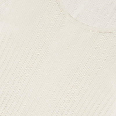 A close up of the Celine Long Sleeve Top Creme. Detailed picture.