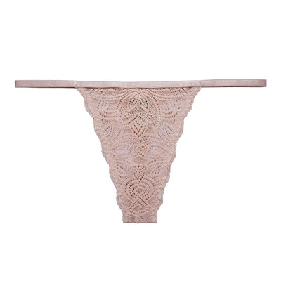 Our beautiful Luna String is made in soft recycled nylon lace with delicate scalloped edges paired with a thin waist elastic