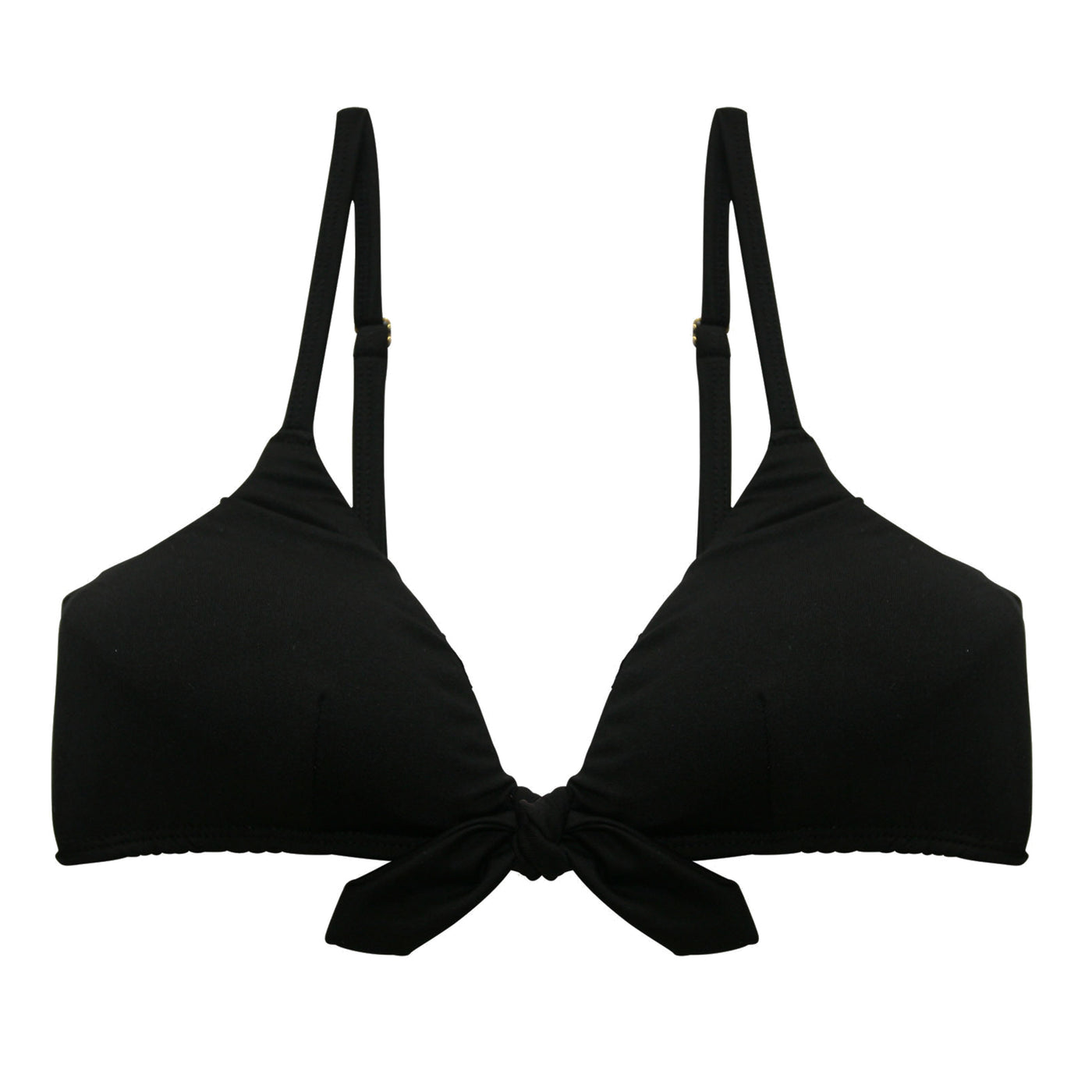 Alexia bikini bra in black recycled polyester. Sustainable swimwear.